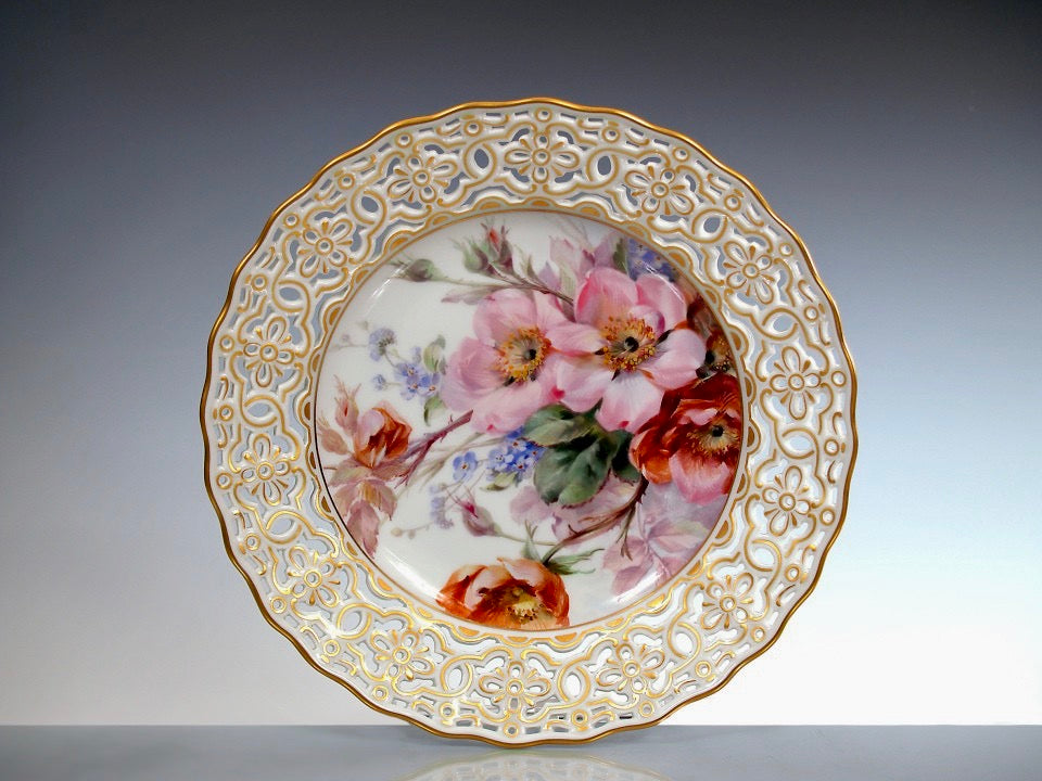 MEISSEN マイセン｜自然主義 透かし彫りオープンワーク飾り皿｜after Julius Eduard Braunsdorf｜限定50点