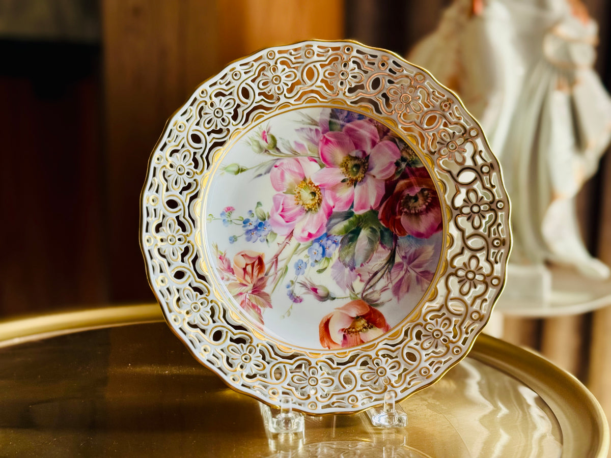 MEISSEN マイセン｜自然主義 透かし彫りオープンワーク飾り皿｜after Julius Eduard Braunsdorf｜限定50点