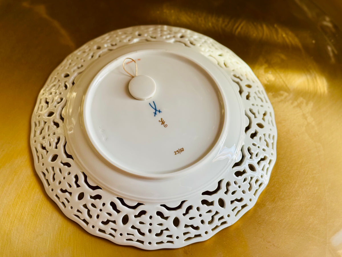 MEISSEN マイセン｜自然主義 透かし彫りオープンワーク飾り皿｜after Julius Eduard Braunsdorf｜限定50点