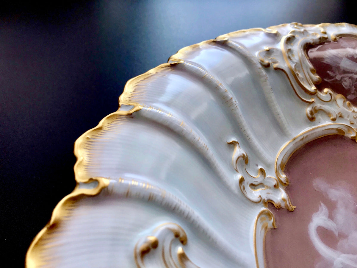 MEISSEN マイセン｜Pâte-sur-pâte「ヴィーナスと天使」装飾皿｜19世紀