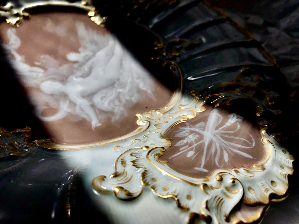 MEISSEN マイセン｜Pâte-sur-pâte「ヴィーナスと天使」装飾皿｜19世紀