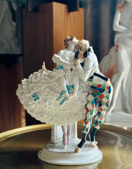 MEISSEN マイセン｜Paul Scheurich「ハーレクインとコロンビーヌ」フィギュリン
